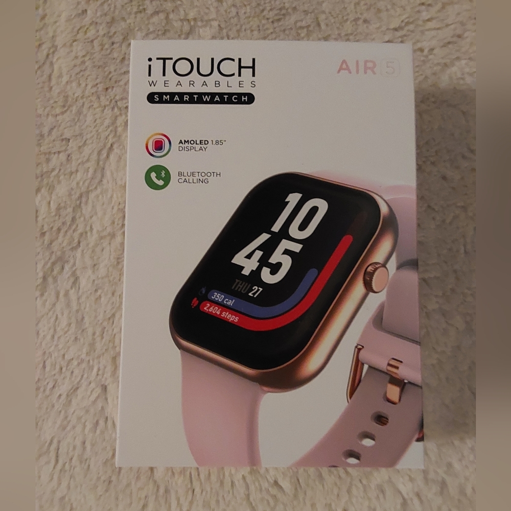 🌺 NIB iTouch Air 5 Smartwatch W/Pink Band